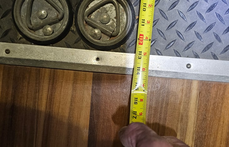 Floor area for toys is 114" x 92"