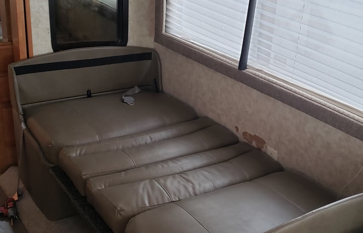 Booth turns into a bed