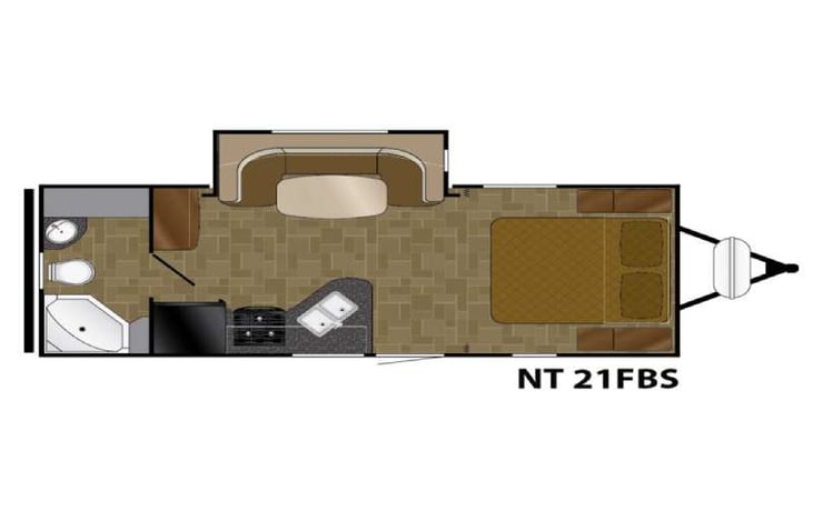Representative floor plan provided by a trusted RVshare partner.