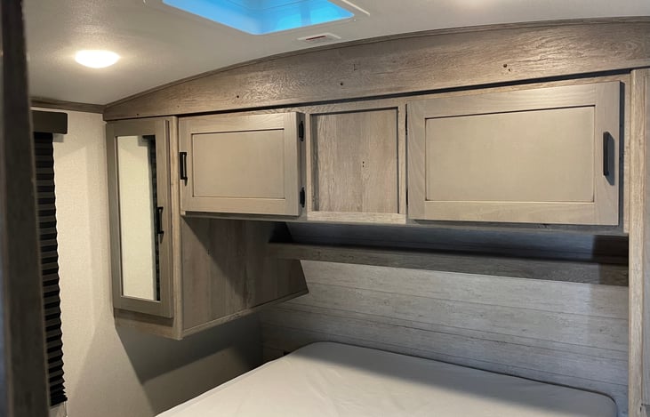 Overhead Storage in Bedroom