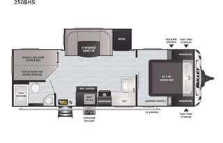 2021 Keystone Bullet 250bhs Bunkhouse
