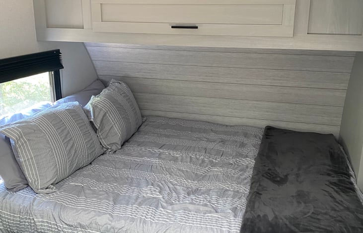 Murphy bed in the down position.