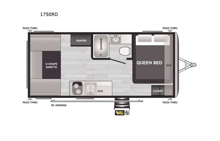 Representative floor plan provided by a trusted RVshare partner.