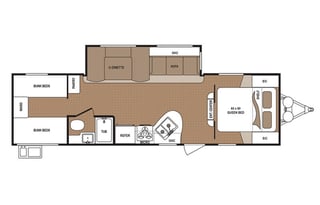 Family Friendly camper with Kids Bunkhouse