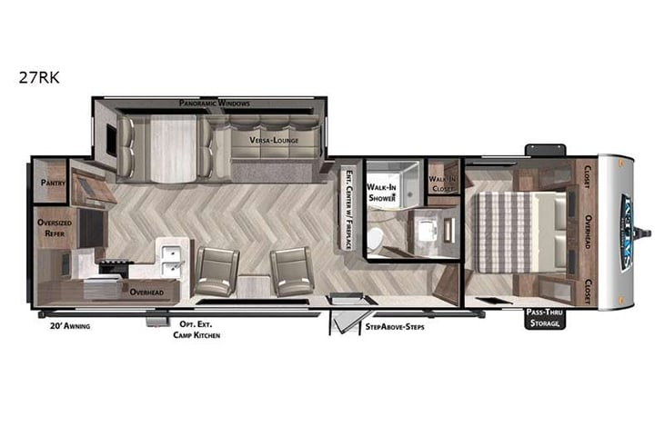 Representative floor plan provided by a trusted RVshare partner.