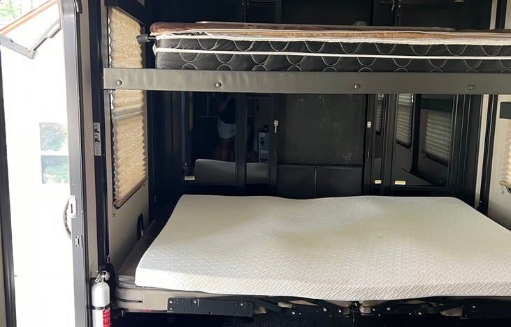 Toy box beds.  2 double beds