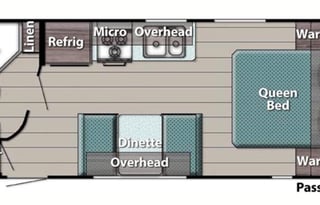 Clean Couples Camper-Delivery  or Self-Tow Option
