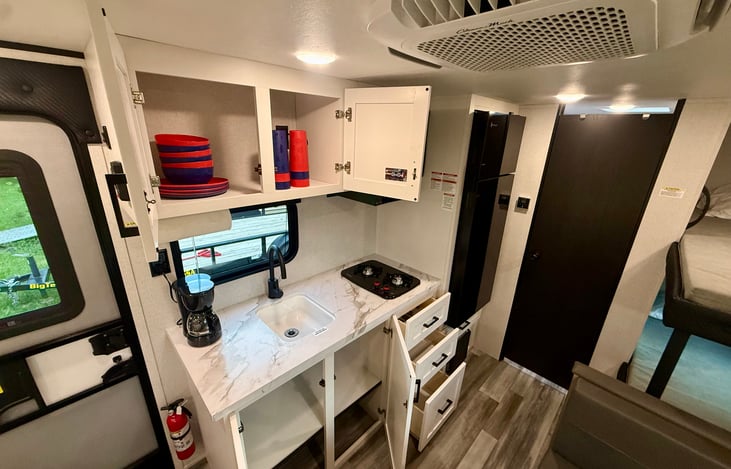 Stocked kitchen area