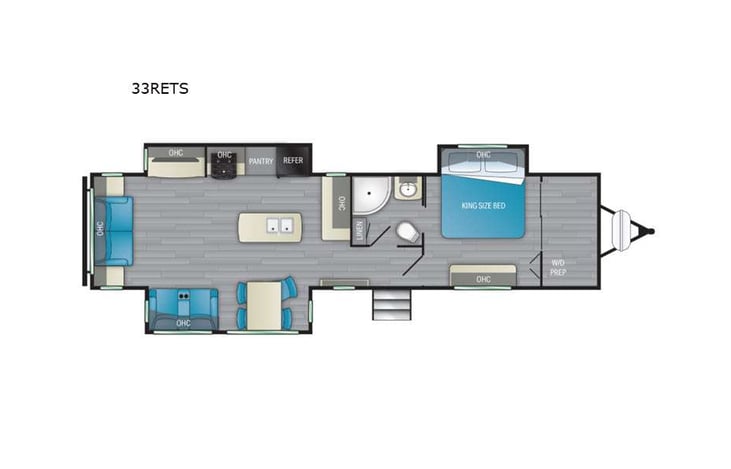 Representative floor plan provided by a trusted RVshare partner.