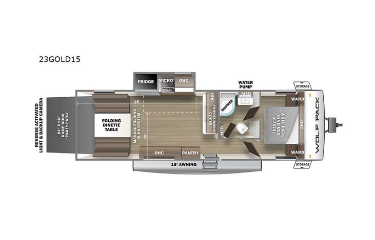 Representative floor plan provided by a trusted RVshare partner.