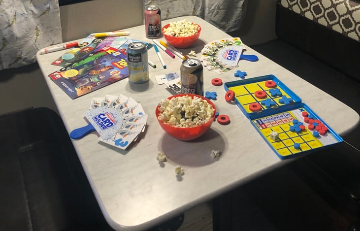 As the sun sets, the bugs come out and it gets cooler and everyone is tired- The games and laughter comes out!!! Wether it’s the games you bring or one we provide you guaranteed to have fun!