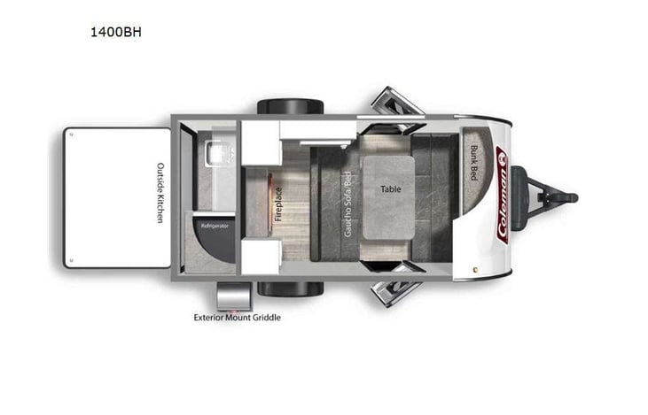 Representative floor plan provided by a trusted RVshare partner.