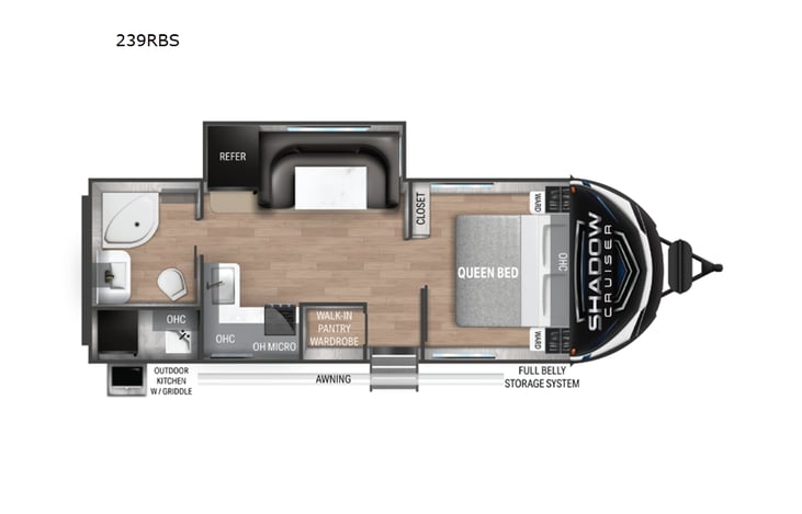 Representative floor plan provided by a trusted RVshare partner.