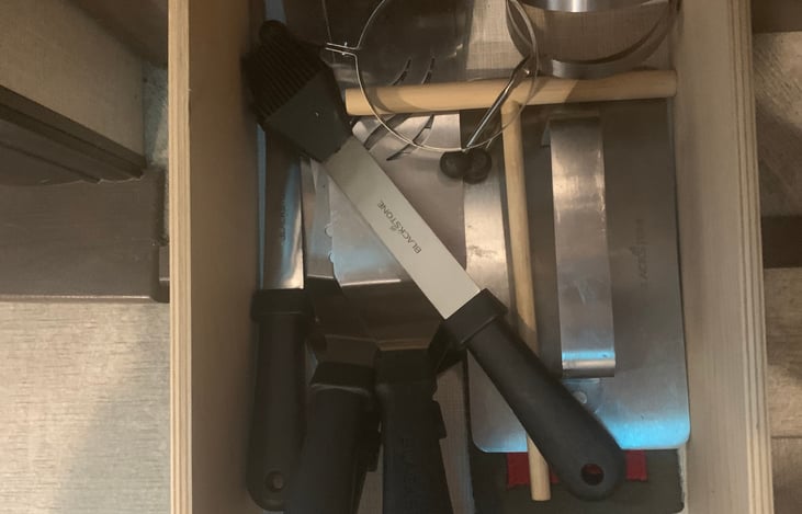 Bottom drawer- bbq & blackstone utensils