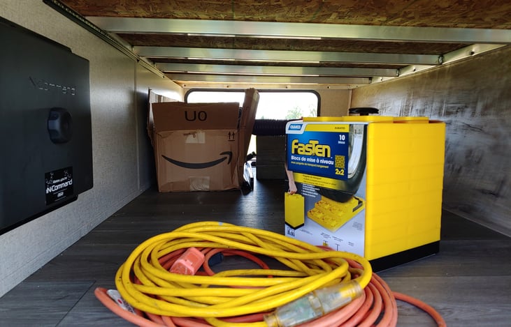 Slide through storage exterior