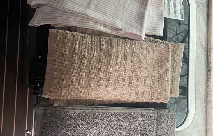 Hand towel, kitchen towel and dish towel