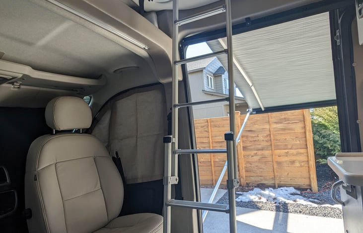 Ladder up to loft area for add'l sleeping room