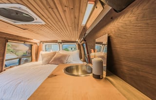 Cozy, Solar-Powered Ford Econoline Camper Van