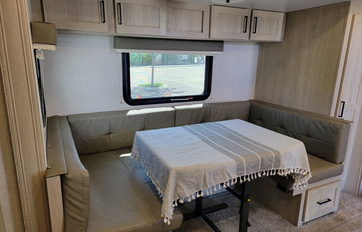 Dinette turns into a full bed.