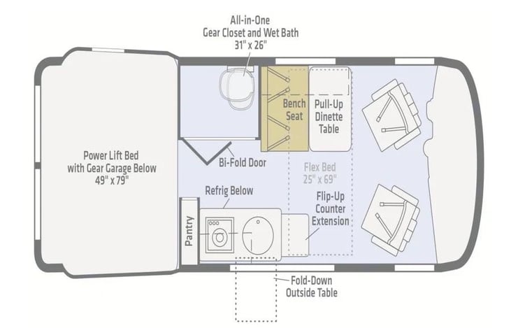 Winnebago Revel 44e Floor Plan