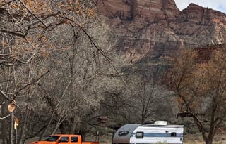 Cozy Trailer Wolf Pup
