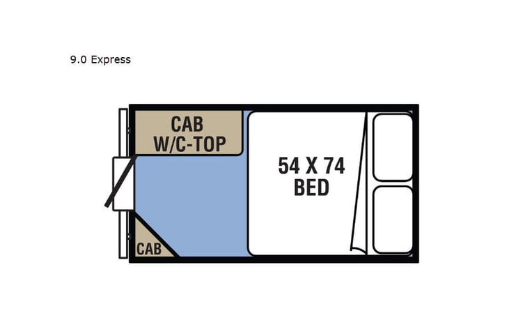 Representative floor plan provided by a trusted RVshare partner.