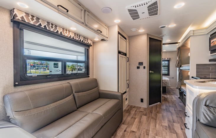 View of MID Cab of RV.