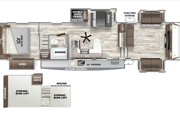 Sabre 37FLL floor plan