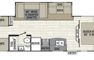 Quad Bunk Pet Friendly Coachmen RV Freedom Express 29SE