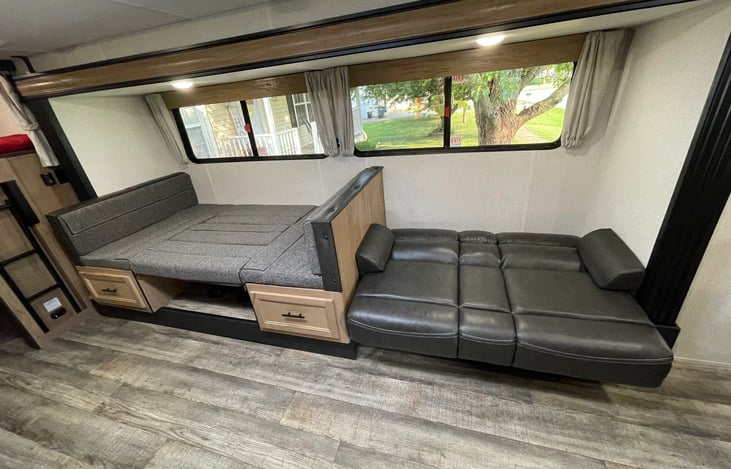 Convertible dinette and sofa beds for extra sleeping space