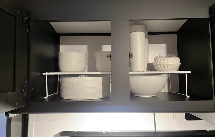 All the dishes you need for a meal.