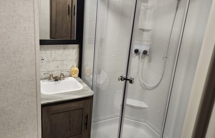 Large Bathroom with full stand up shower