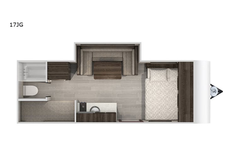Representative floor plan provided by a trusted RVshare partner.