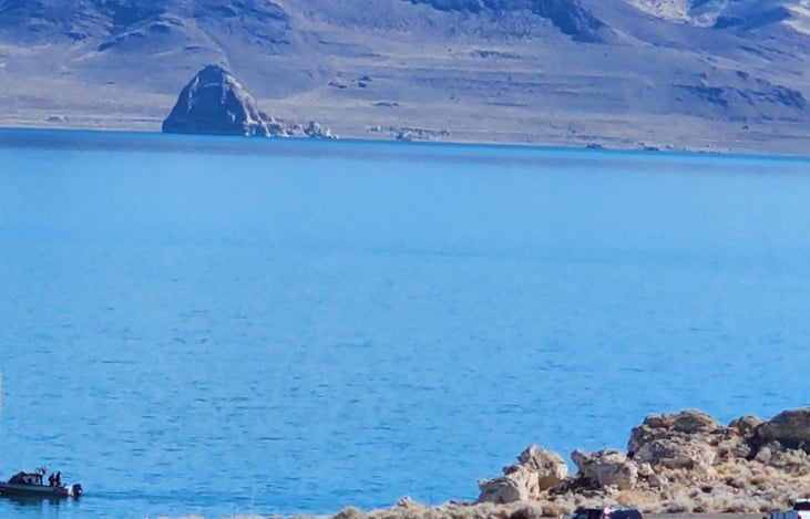 View of the Pyramid from Pelican Point.