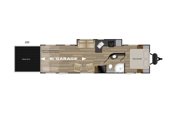 Representative floor plan provided by a trusted RVshare partner.