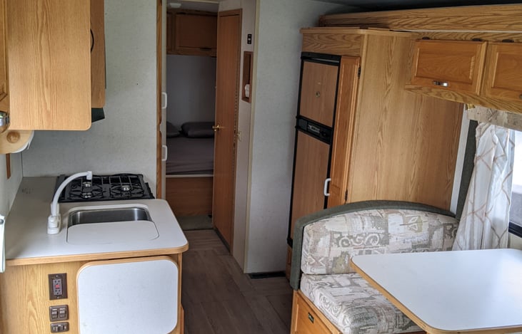 While driving, image of the slide out being closed.