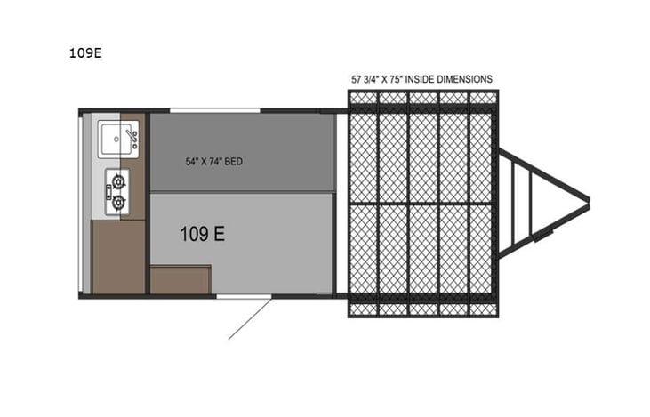 Representative floor plan provided by a trusted RVshare partner.