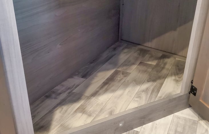 Underneath bunk storage