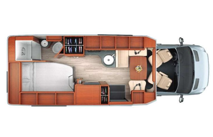 Representative floor plan provided by a trusted RVshare partner.