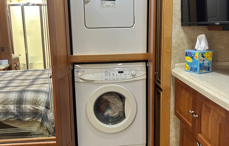 Washer and dryer.