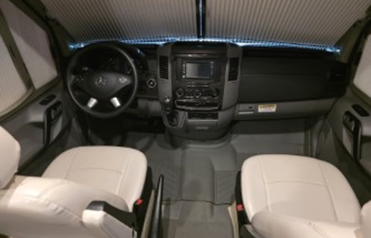 Very comfortable pilot and co-pilot seats