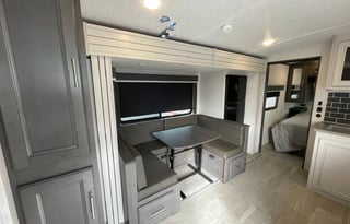 King Bed with Solar Travel Trailer