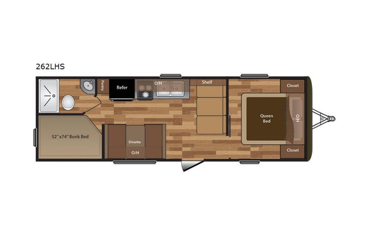Representative floor plan provided by a trusted RVshare partner.