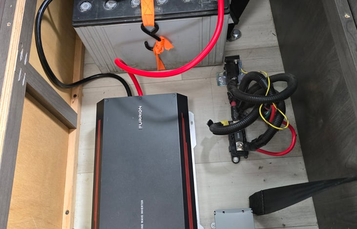 Upgraded batteries and 110v. Inverter.