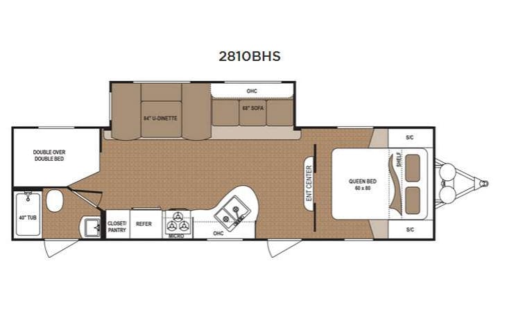 Representative floor plan provided by a trusted RVshare partner.