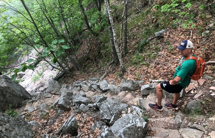 Hiking Champlain Mountain in Acadia National Park
