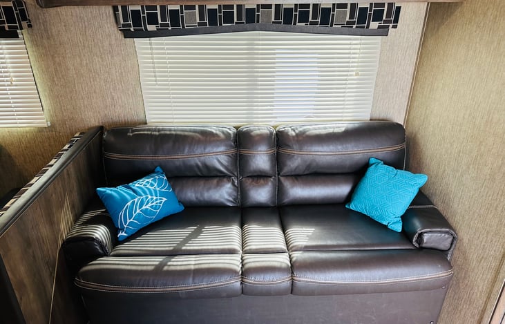 Couch, folds down into a bed.