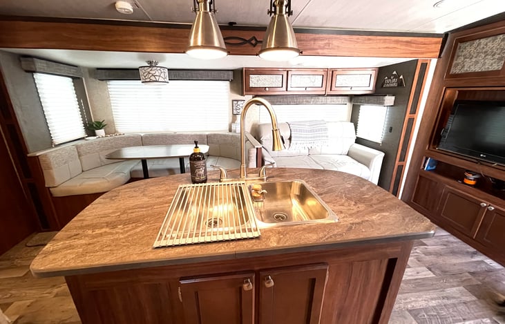 Center Island overlooking living space