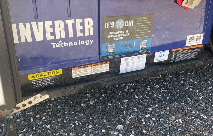 Built in generator that can power everything in the RV, should you decide to go boon docking. The solar panels will power your lights and fridge in the coach.