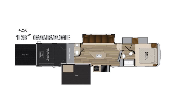 Representative floor plan provided by a trusted RVshare partner.